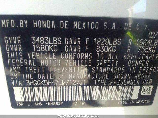 2020 Honda Fit, VIN: 3HGGK5H47LM712781