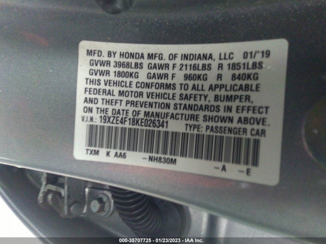 2019 Honda Insight, VIN: 19XZE4F18KE026341