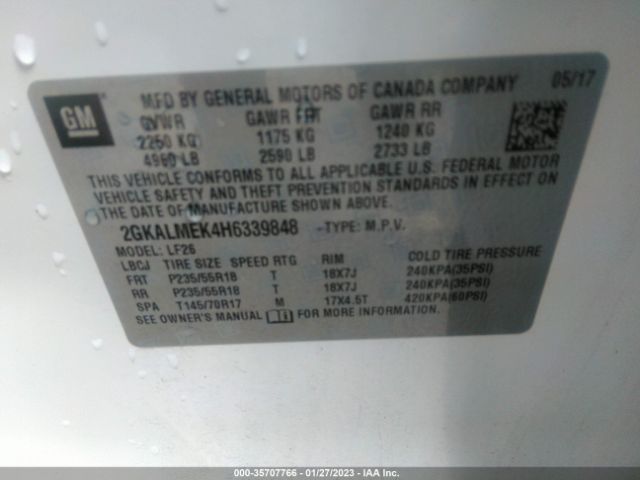 2GKALMEK4H6339848 GMC Terrain Sle