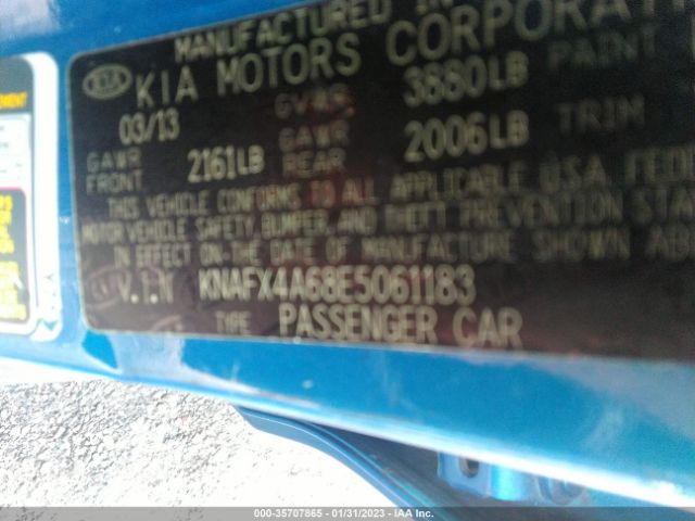 KNAFX4A68E5061183 KIA FORTE LX