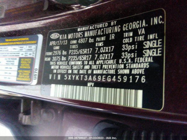 5XYKT3A69EG459176 KIA SORENTO LX