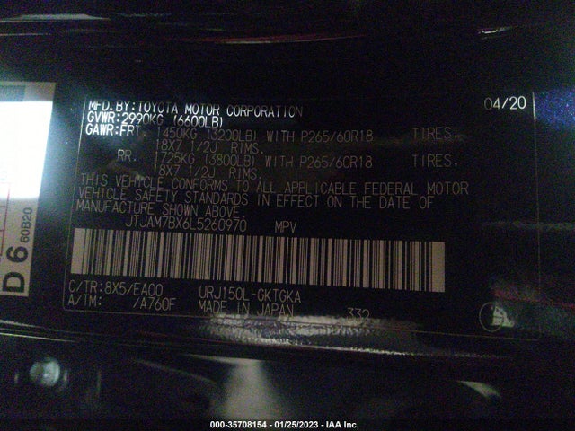 JTJAM7BX6L5260970 Lexus Gx Gx 460 Premium