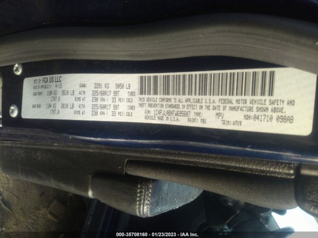 1C4PJLABXFW695607 Jeep Cherokee Sport