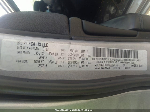 2017 Jeep Grand Cherokee, VIN: 1C4RJFAG6HC866153