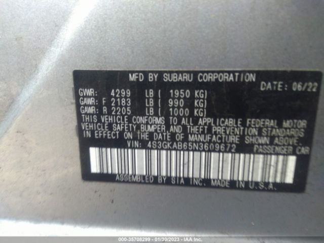 4S3GKAB65N3609672 Subaru Impreza