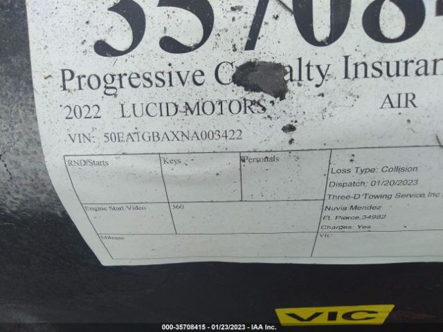 2022 LUCID AIR 50EA1GBAXNA003422 Photo 8