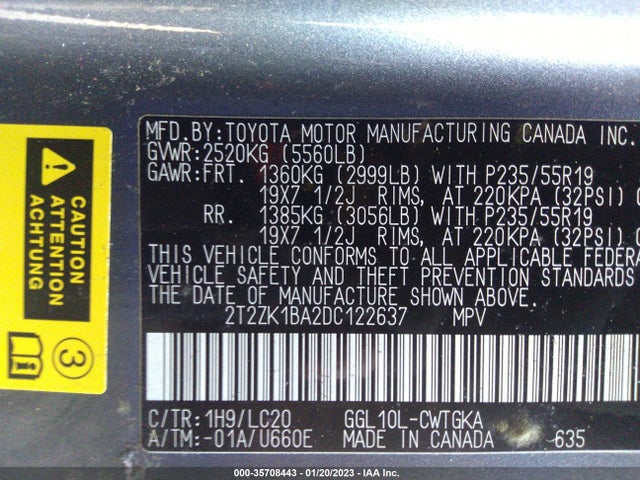 Lexus RX 350 2013 2T2ZK1BA2DC122637 Image 10