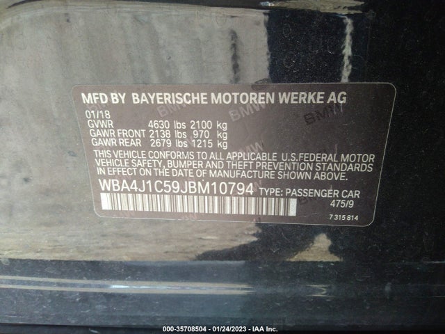 2018 BMW 4 Series, VIN: WBA4J1C59JBM10794