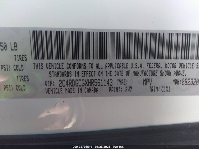 Dodge Grand Caravan Sxt 2017 2C4RDGCGXHR561143 Image 9