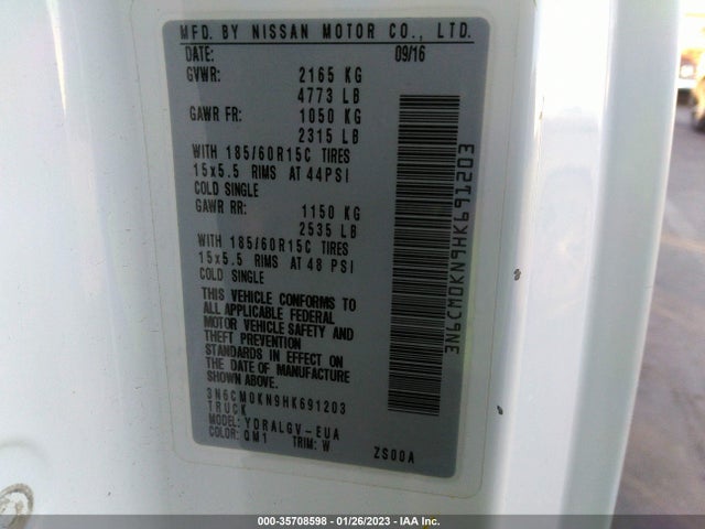 2017 Nissan NV 200, VIN: 3N6CM0KN9HK691203