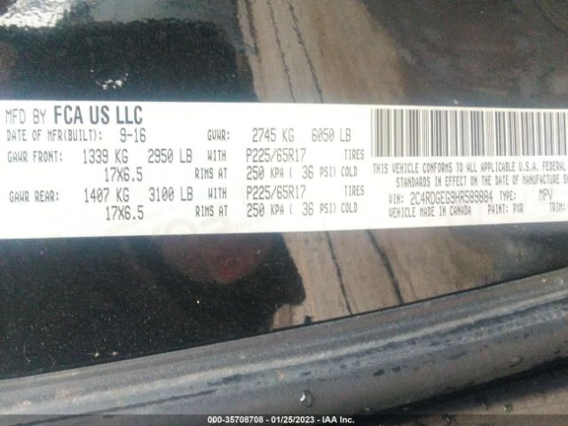2C4RDGEG9HR589884 Dodge Grand Caravan Gt