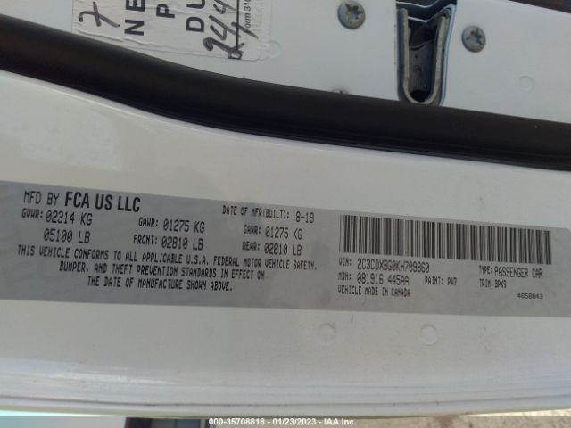 2C3CDXBG0KH709860 Dodge Charger Sxt