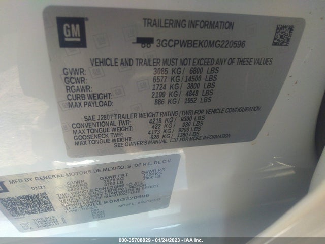 Chevrolet Silverado 1500 Custom 2021 3GCPWBEK0MG220596 Image 10