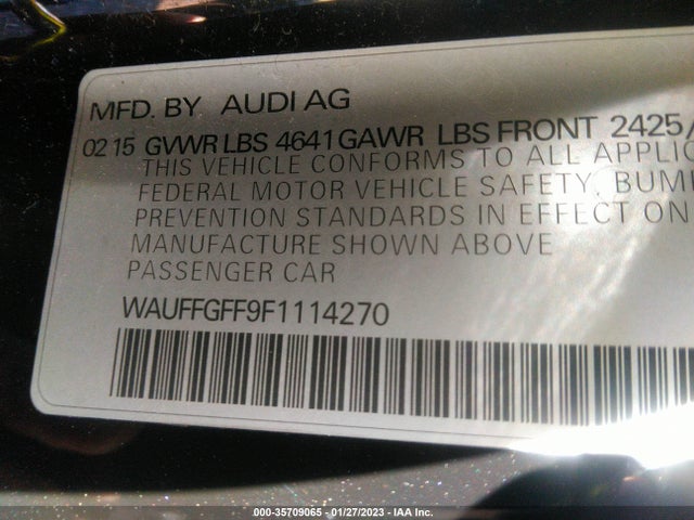 WAUFFGFF9F1114270 Audi S3 2.0t Prestige