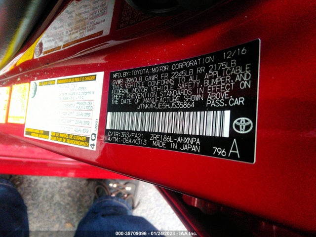 Toyota COROLLA IM 2017 JTNKARJE5HJ535864 Image 9