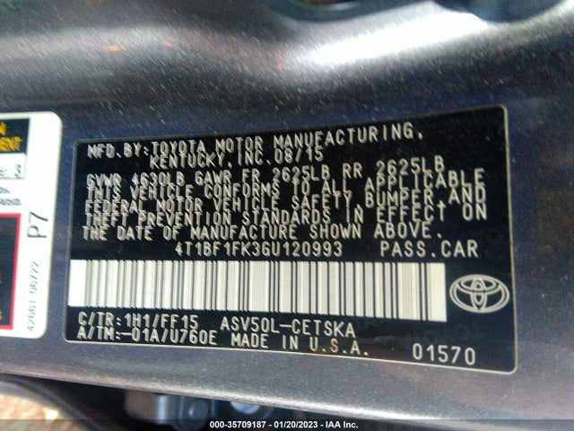 Toyota 2ar-fe 2016 4T1BF1FK3GU120993 Image 21