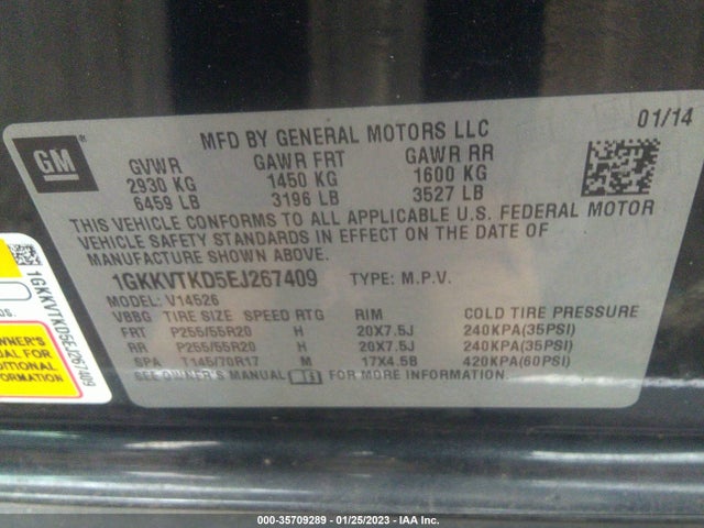 GMC Acadia Denali 2014 1GKKVTKD5EJ267409 Image 9
