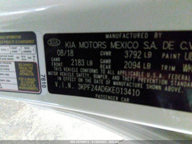 3KPF24AD6KE013410 KIA Forte Lxs