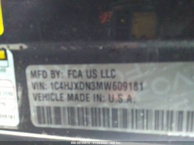 2021 Jeep Wrangler, VIN: 1C4HJXDN3MW609181