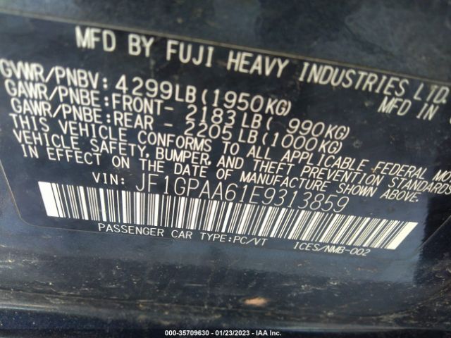JF1GPAA61E9313859 Subaru Impreza Wagon 2.0i