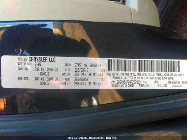 Dodge Grand Caravan Sxt 2008 2D8HN54P68R727963 Image 10