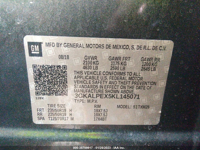 2019 GMC Terrain, VIN: 3GKALPEX5KL145071