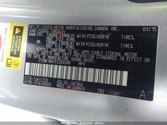 Lexus RX 350 2015 2T2BK1BA1FC304088 Image 10