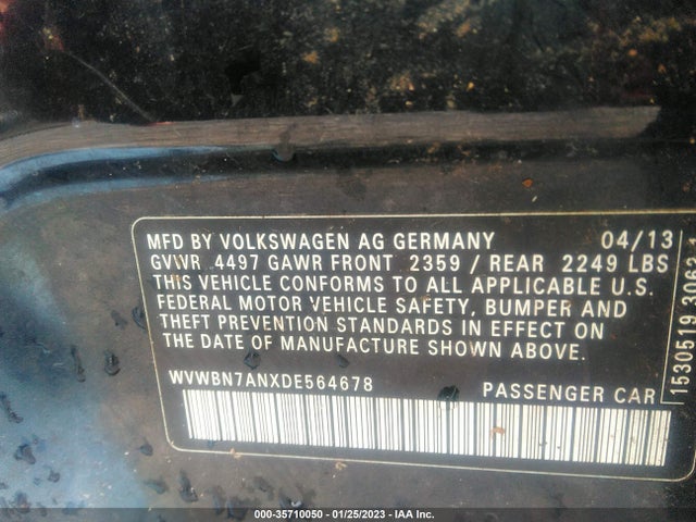 WVWBN7ANXDE564678 Volkswagen Cc R-line