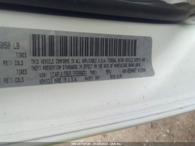 1C4PJLDB2LD599831 Jeep Cherokee Limited