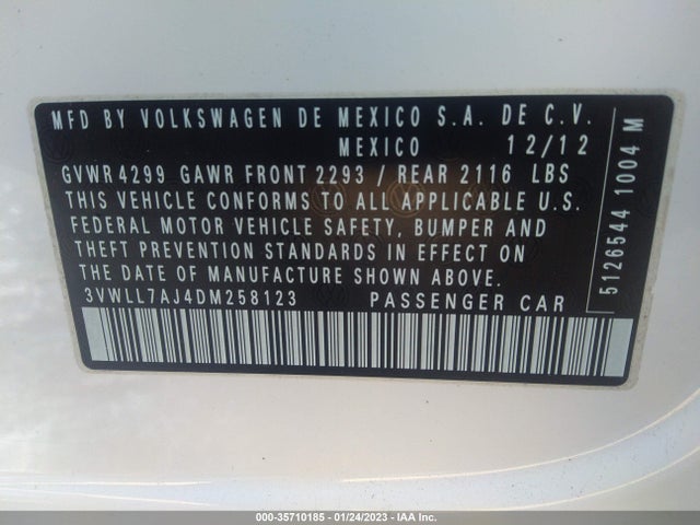 3VWLL7AJ4DM258123 Volkswagen Jetta Sedan Tdi W/premium/nav