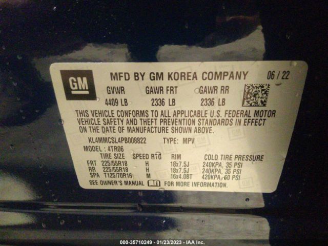 KL4MMCSL4PB008822 Buick Encore Gx Preferred
