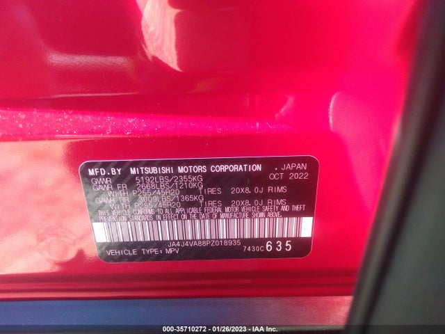 2023 Mitsubishi Outlander, VIN: JA4J4VA88PZ018935