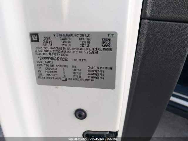 1GKKRNED4CJ213592 GMC ACADIA SL