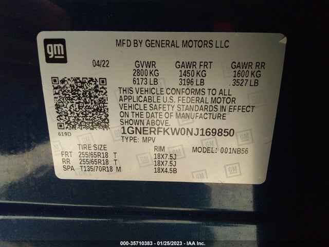 Chevrolet Traverse Ls 2022 1GNERFKW0NJ169850 Image 9