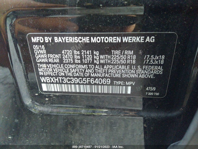 BMW X1 Xdrive28i 2016 WBXHT3C39G5F64069 Image 9