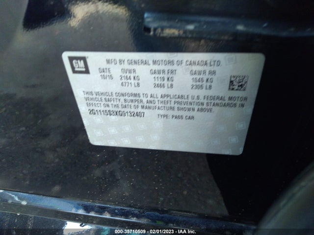 Chevrolet IMPALA LT 2016 2G1115S3XG9132407 Image 10