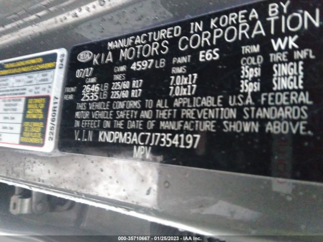 KNDPM3AC7J7354197 KIA Sportage Lx