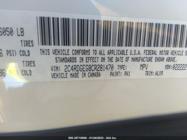 Dodge Grand Caravan R/t 2012 2C4RDGEG8CR281470 Image 10