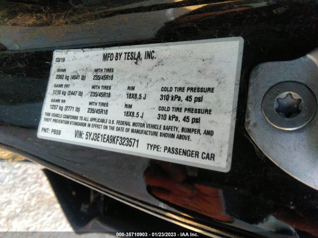 Tesla Model 3 Range 2019 5YJ3E1EA9KF323571 Image 10
