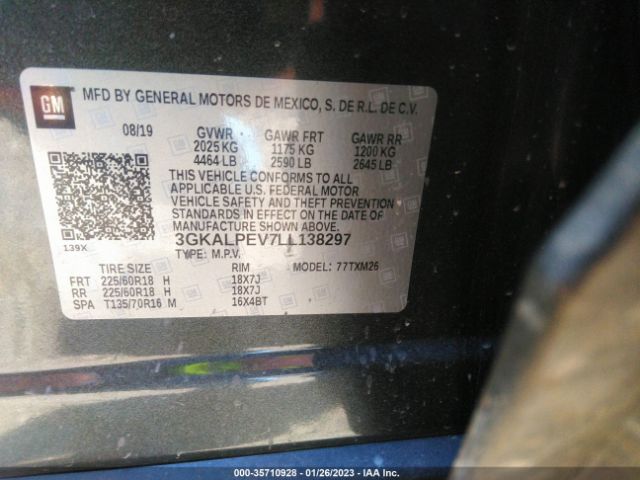 3GKALPEV7LL138297 GMC Terrain Slt