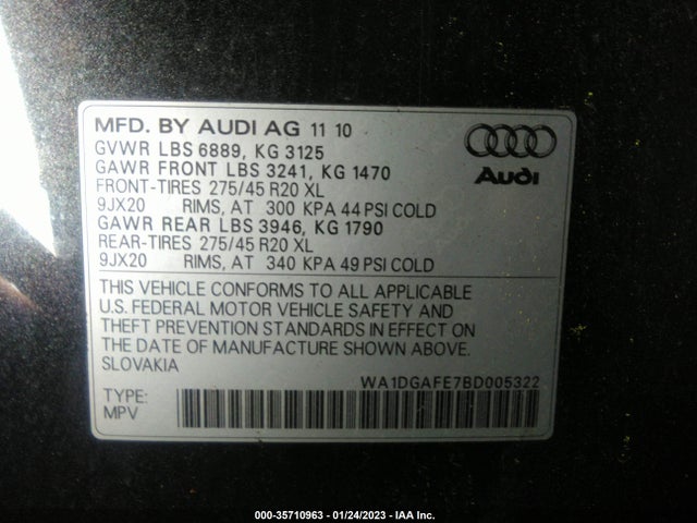 WA1DGAFE7BD005322 Audi Q7 3.0t S Line