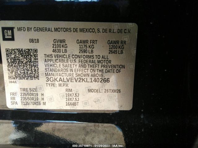 3GKALVEV2KL140266 GMC Terrain Slt