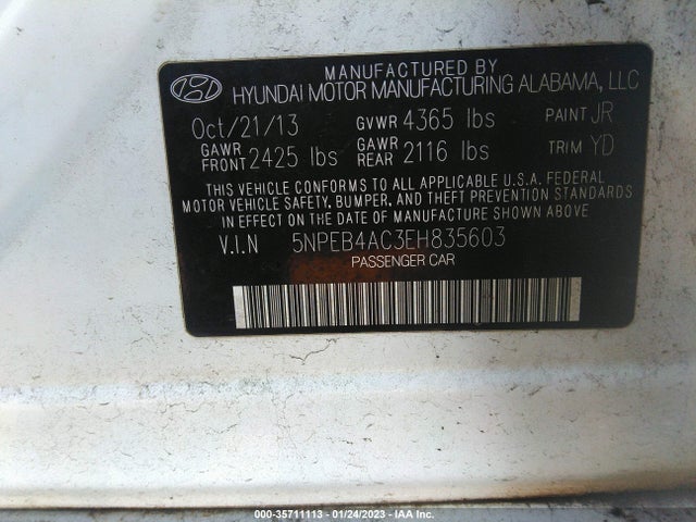 Hyundai SONATA GLS 2014 5NPEB4AC3EH835603 Image 10