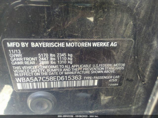 WBA5A7C58ED615363 BMW 5 Series 528i Xdrive