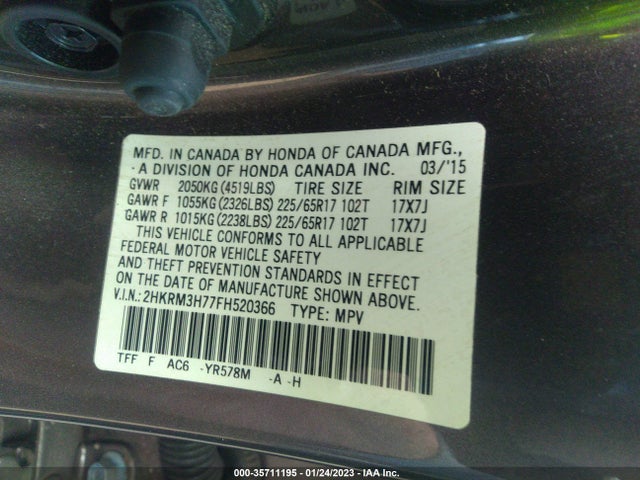 Honda Cr-v Ex-l 2015 2HKRM3H77FH520366 Image 11