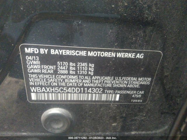 WBAXH5C54DD114302 BMW 5 Series 528i Xdrive