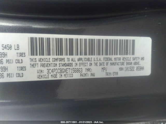 Dodge Journey Sxt 2014 3C4PDCBGXET156863 Image 9