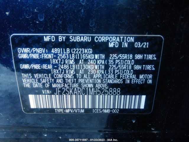 JF2SKARC1MH525888 Subaru Forester Sport