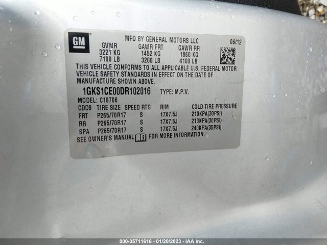 GMC YUKON SLT 2013 1GKS1CE00DR102016 Image 10