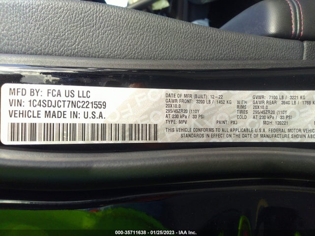Dodge Durango R/t 2022 1C4SDJCT7NC221559 Image 9